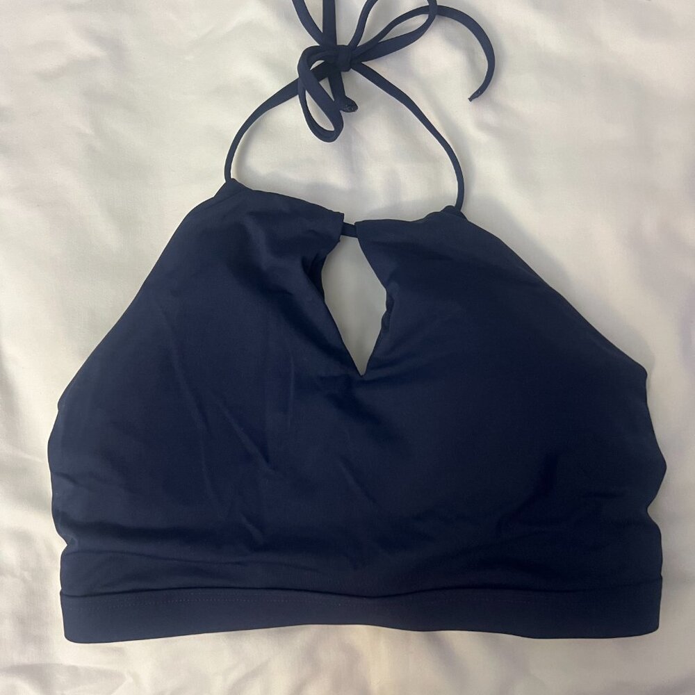 BIKINI 3-PIECE SET Athleta Navy and Cream Bikini Set of three - Size S/M